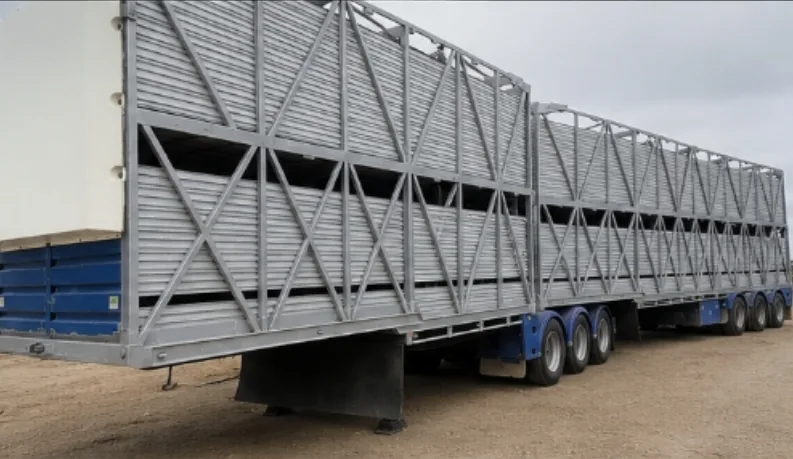 Truck trailer after surface preparation